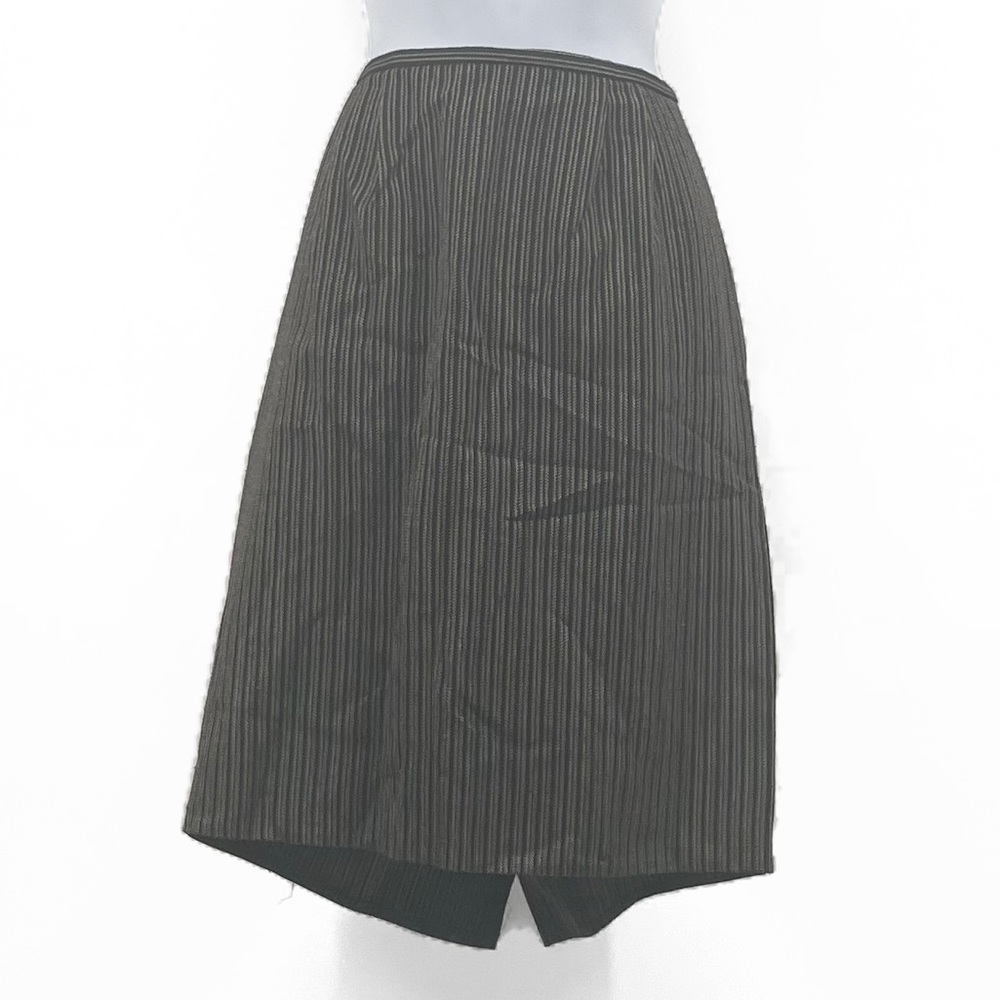 Vintage Pinstripe Pencil Skirt | High Waisted Workwear Office Skirt | Size S